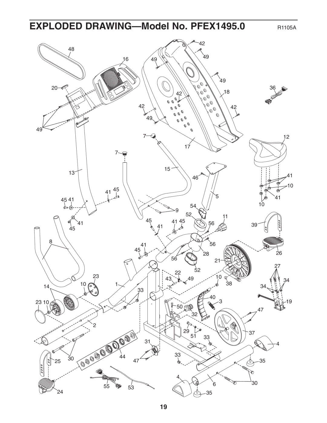 ProForm PFEX1495.0 user manual R1105A 