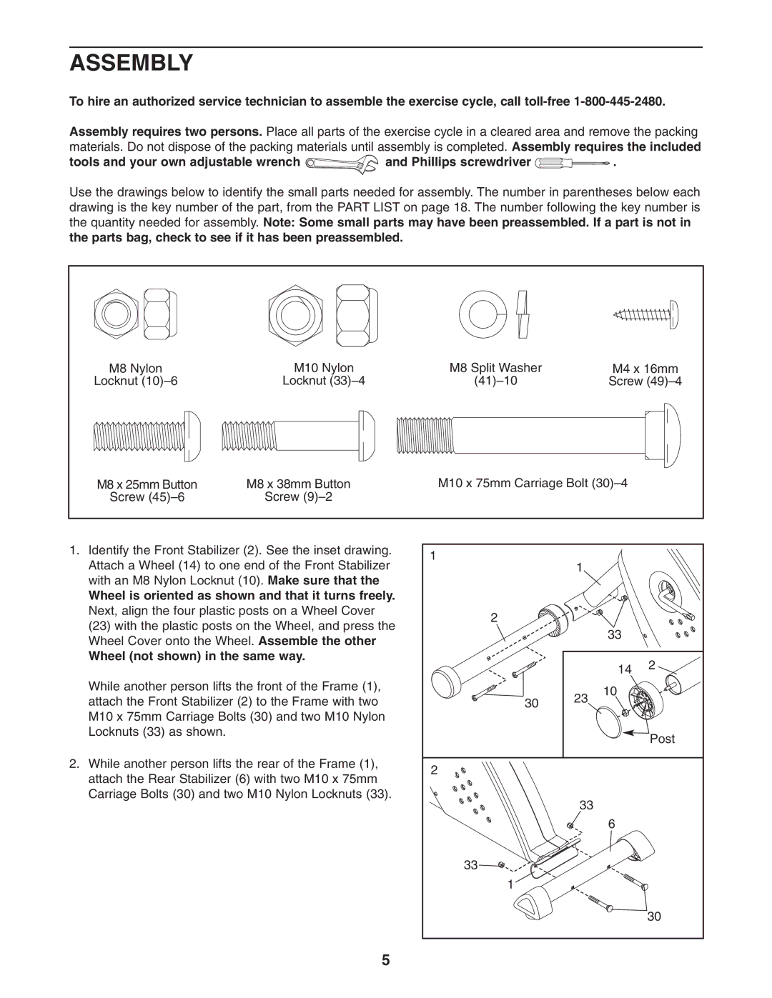 ProForm PFEX1495.0 user manual Assembly 