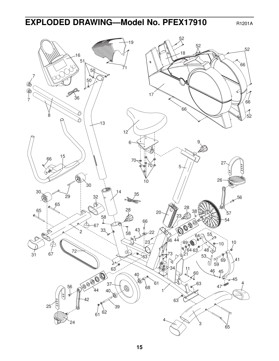 ProForm PFEX17910 user manual R1201A 