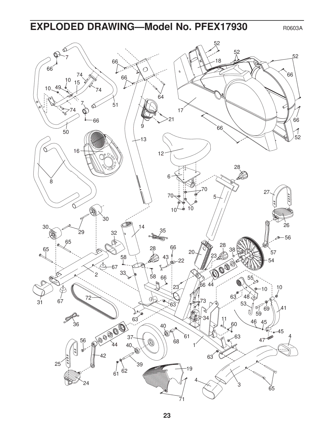 ProForm PFEX17930 user manual R0603A 