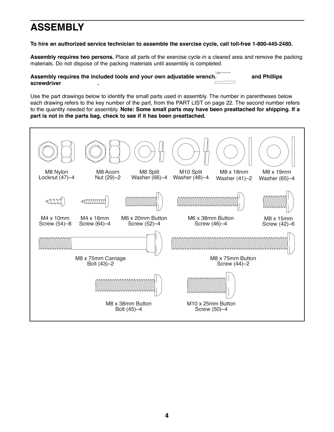 ProForm PFEX3096.0 user manual Assembly 