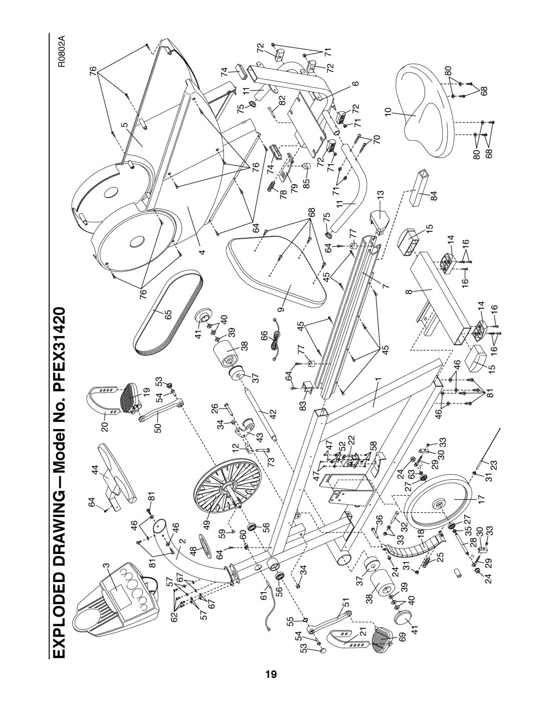 ProForm PFEX31420 user manual R0802A 2930 