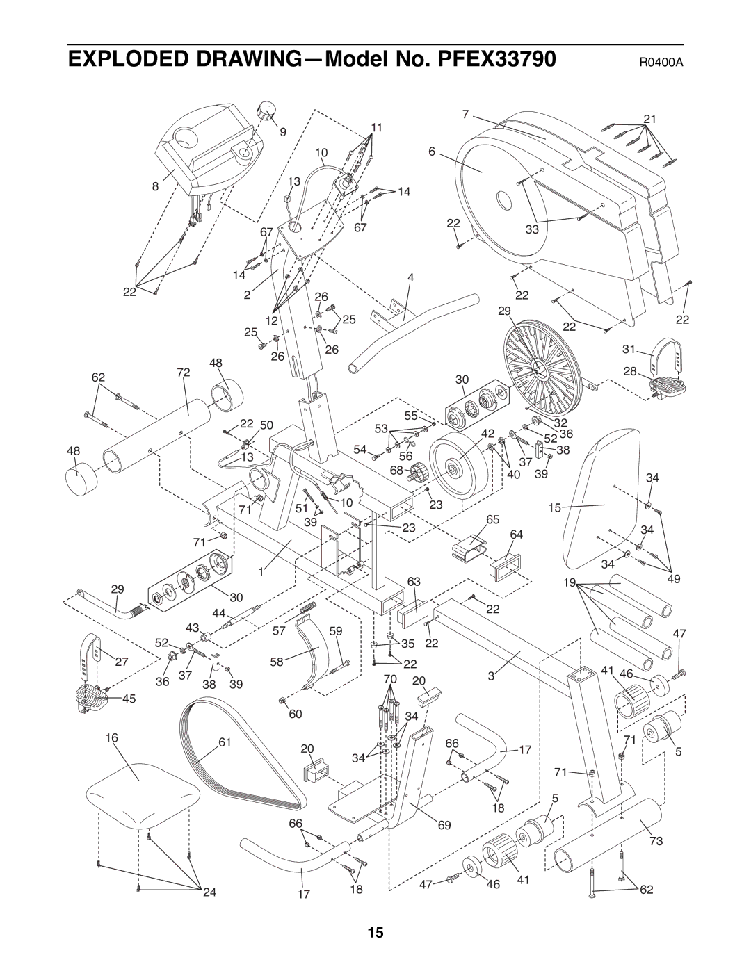 ProForm user manual Exploded DRAWINGÑModel No. PFEX33790 