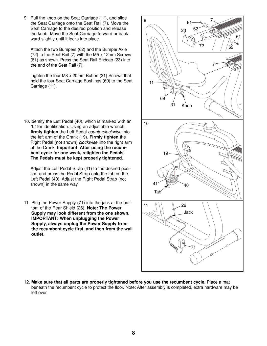 ProForm PFEX34310 user manual 