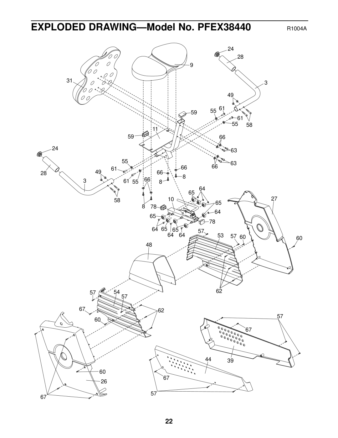 ProForm PFEX38440 user manual R1004A 