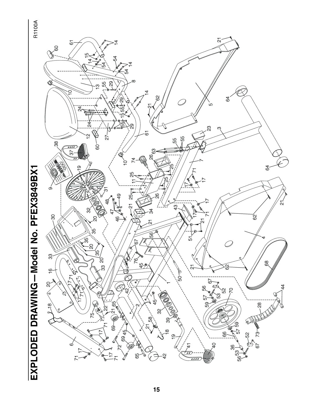 ProForm PFEX3849BX1 user manual R1100A 1415 