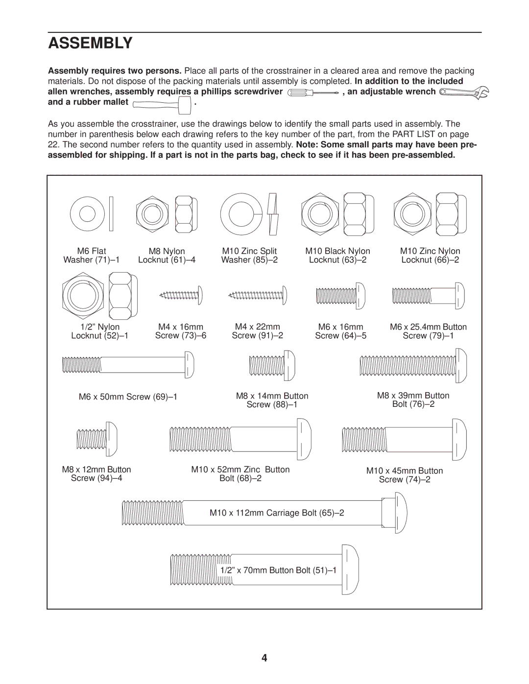 ProForm PFEX39930 user manual Assembly 