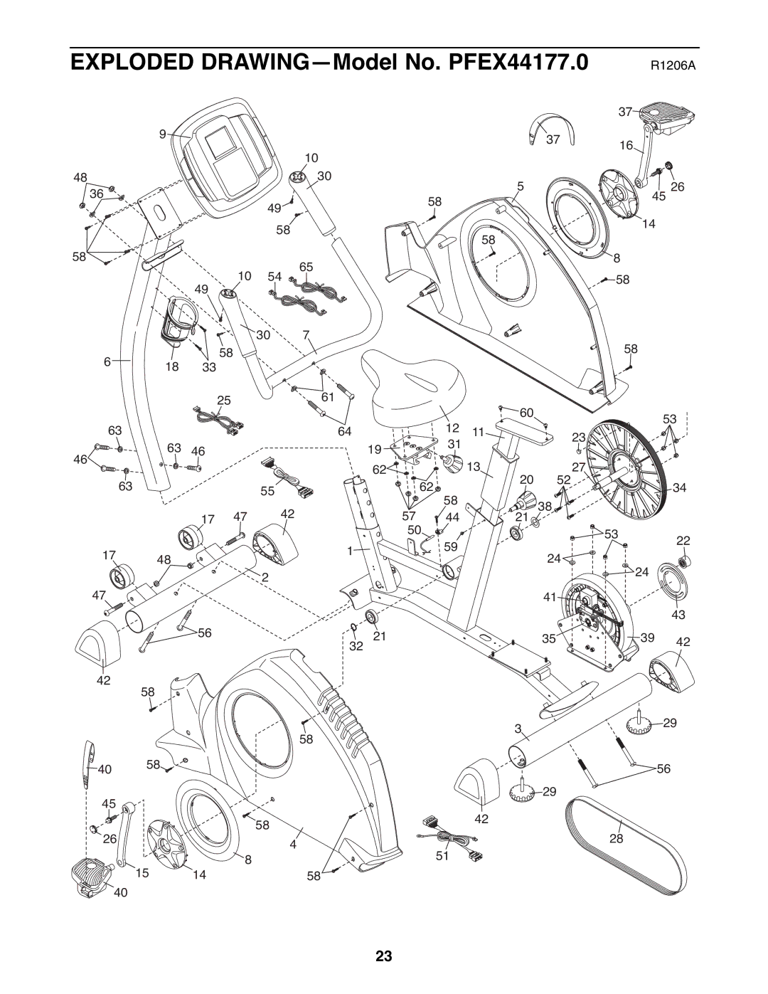 ProForm PFEX44177.0 user manual R1206A 