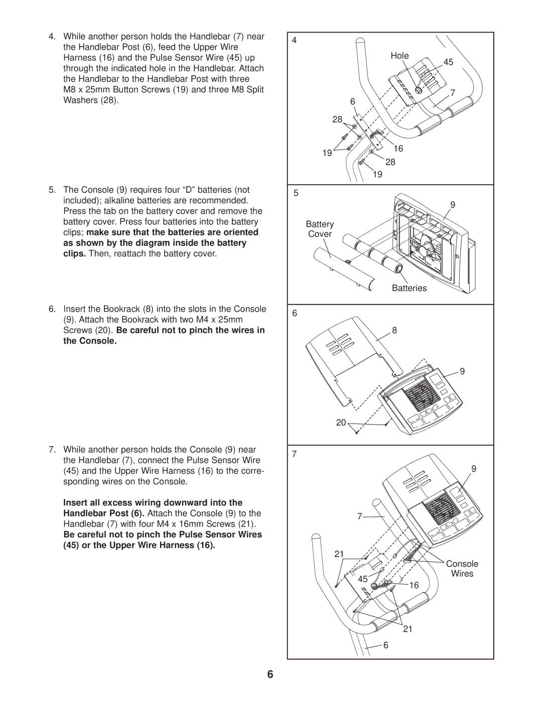 ProForm PFEX4986.0 user manual Hole 