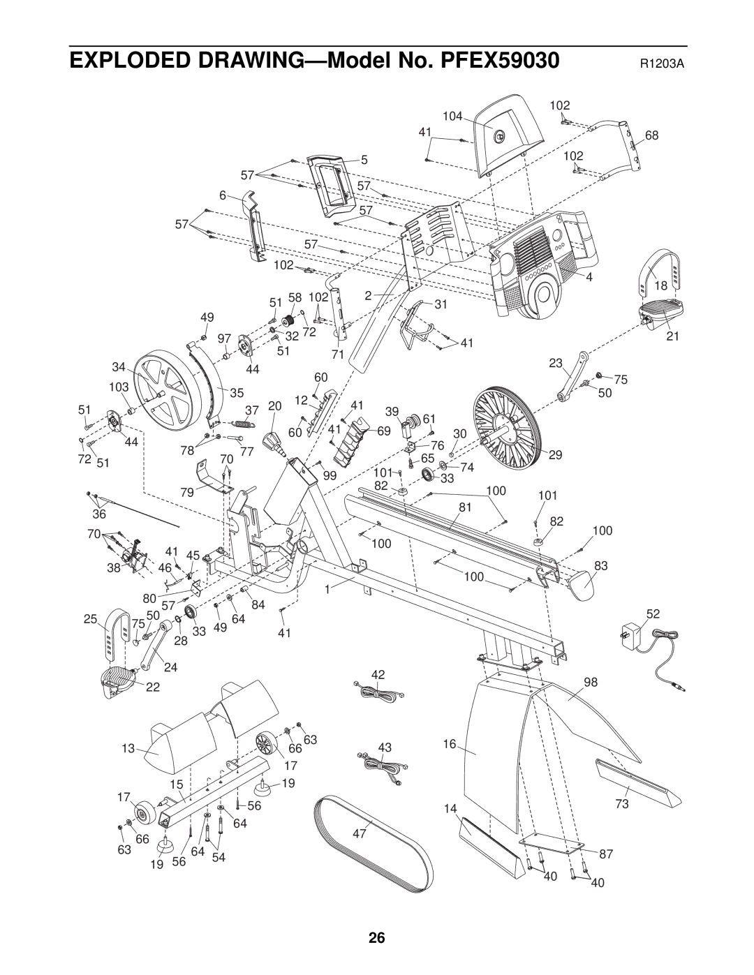 ProForm user manual Exploded DRAWING-Model No. PFEX59030 