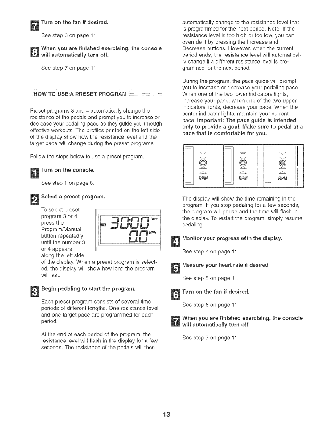 ProForm PFEXF495.0 manual Ntm, HOW to Usea Preset Program 