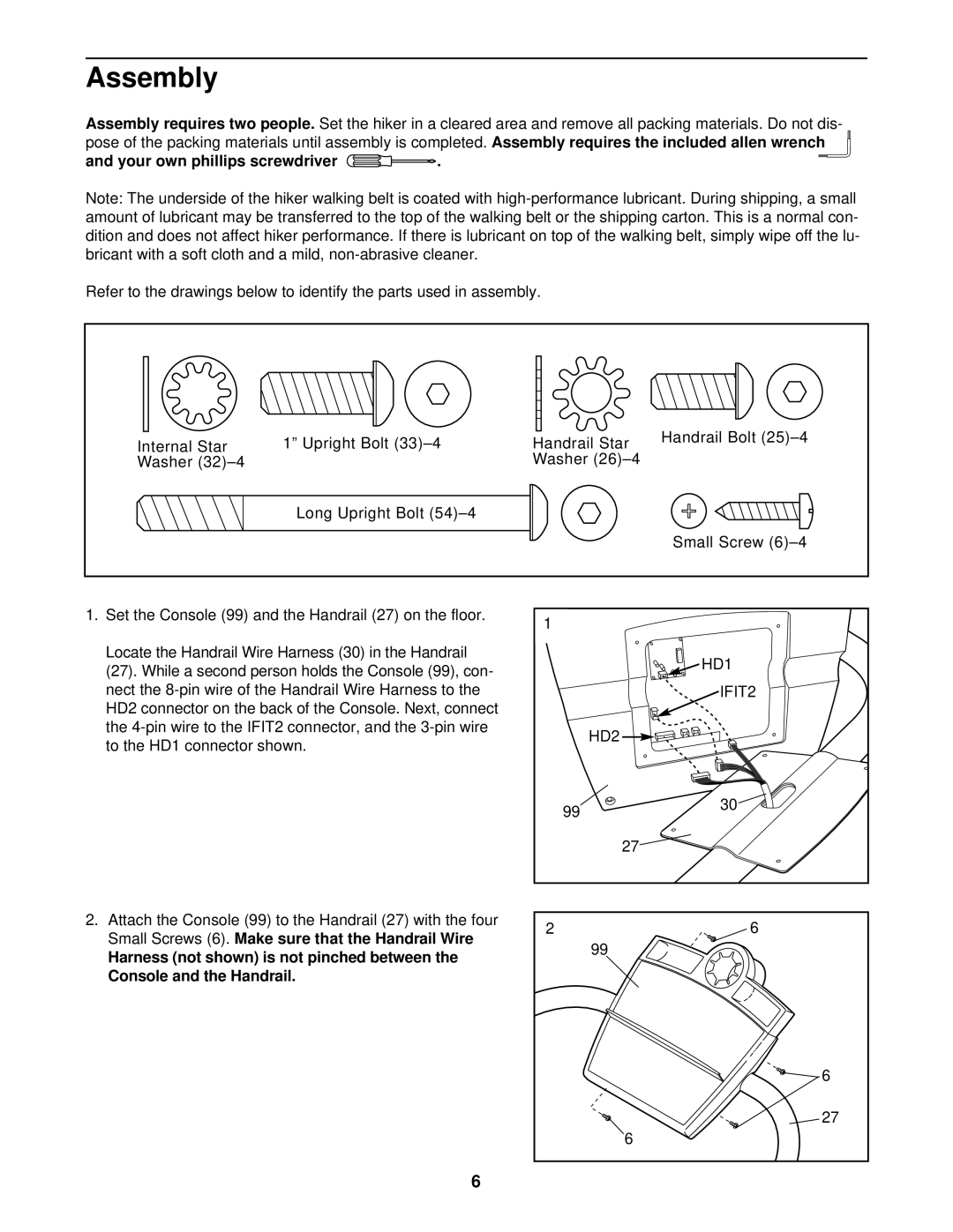 ProForm PFHK99900 user manual Assembly, Your own phillips screwdriver 