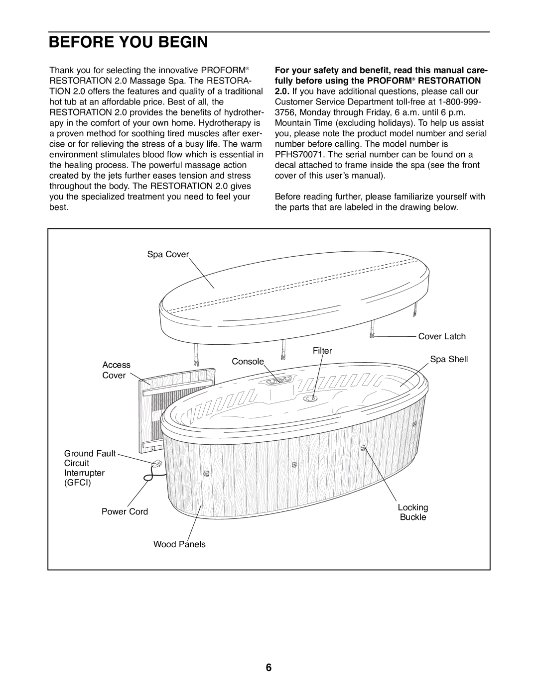 ProForm PFHS70071 manual Before YOU Begin 