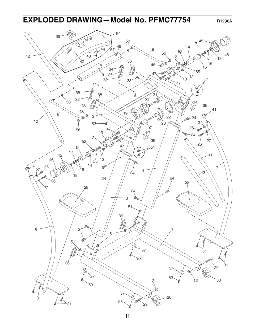 ProForm user manual Exploded DRAWINGÑModel No. PFMC77754 