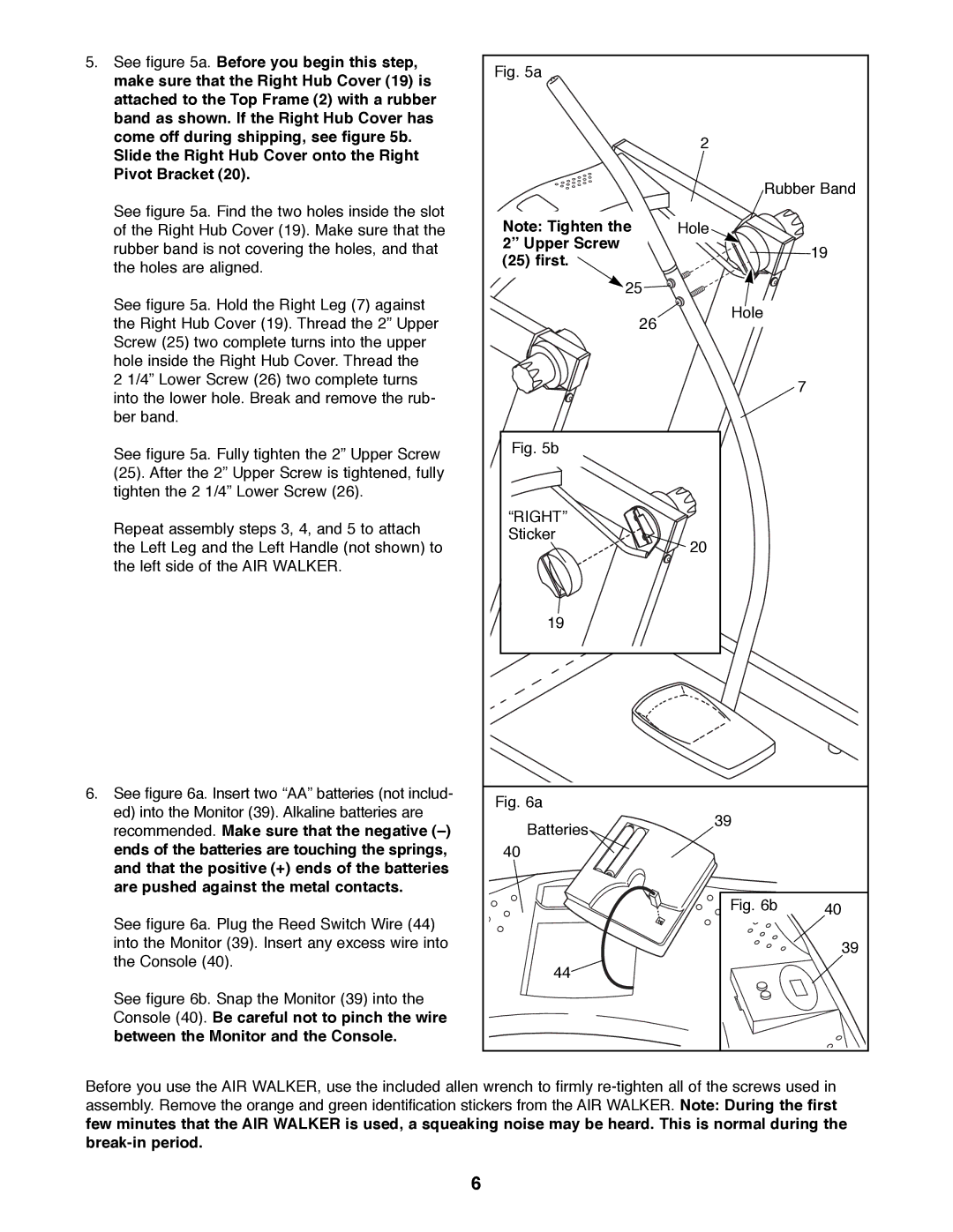 ProForm PFMC77754 user manual 2Ó Upper Screw First 