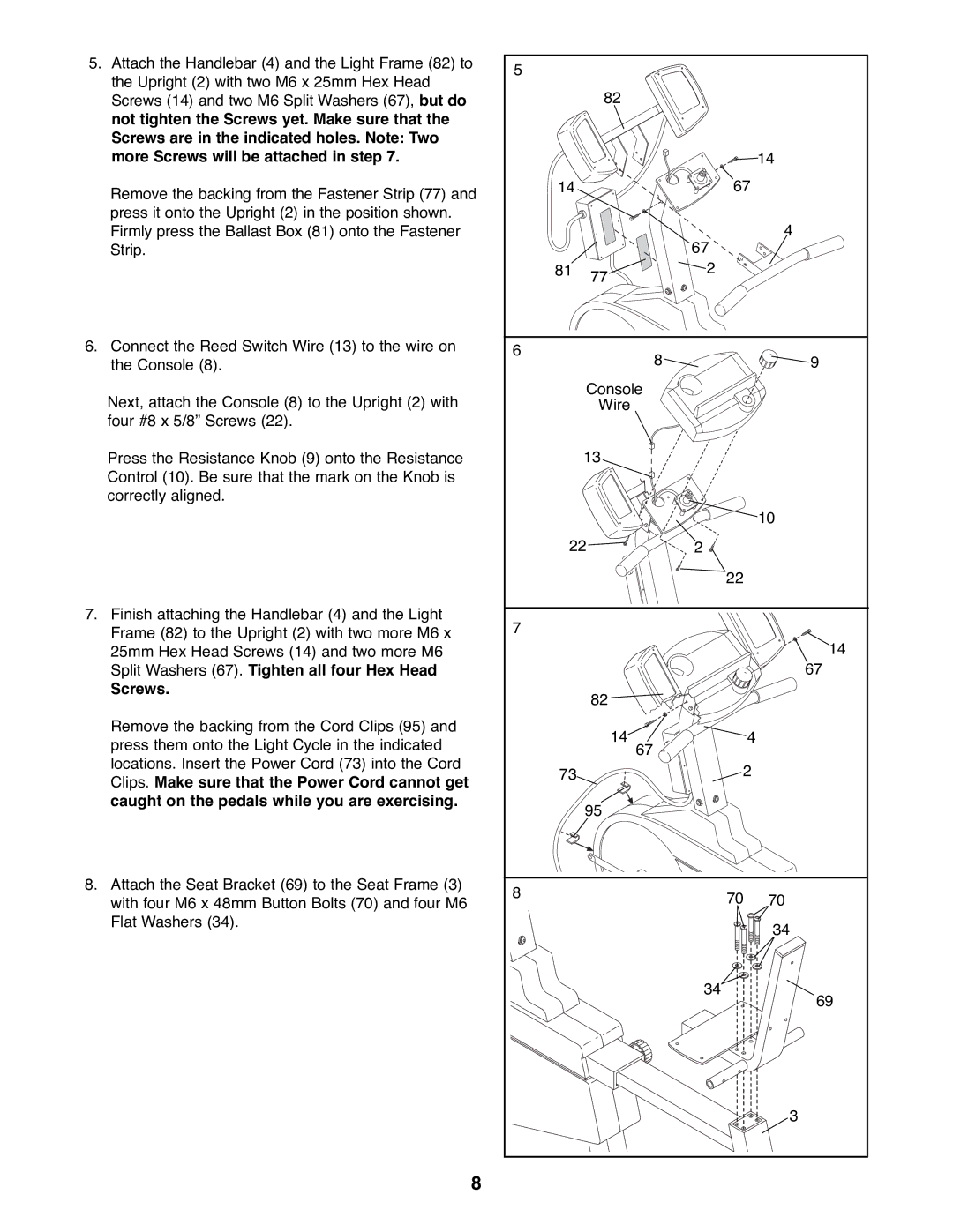 ProForm PFRX35391 user manual Screws 