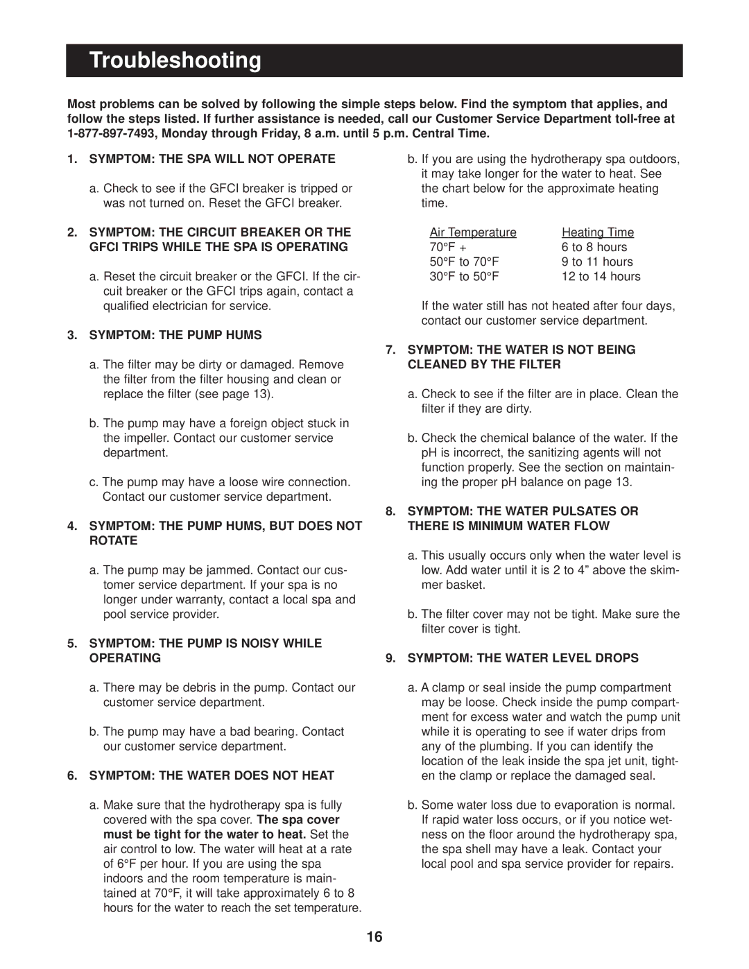 ProForm PFSB62830 user manual Troubleshooting 