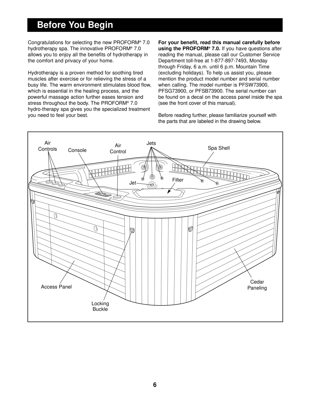 ProForm PFSW73900, PFSB73900, PFSG73900, PFSW73900, PFSB73900, PFG73900 user manual Before You Begin 