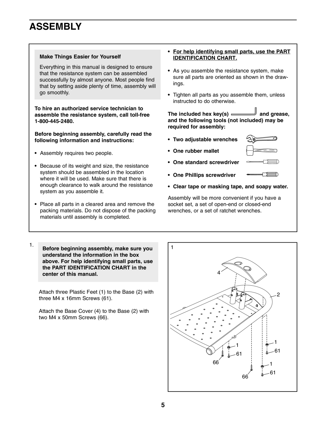 ProForm PFSY2925.0 user manual Assembly, Make Things Easier for Yourself 