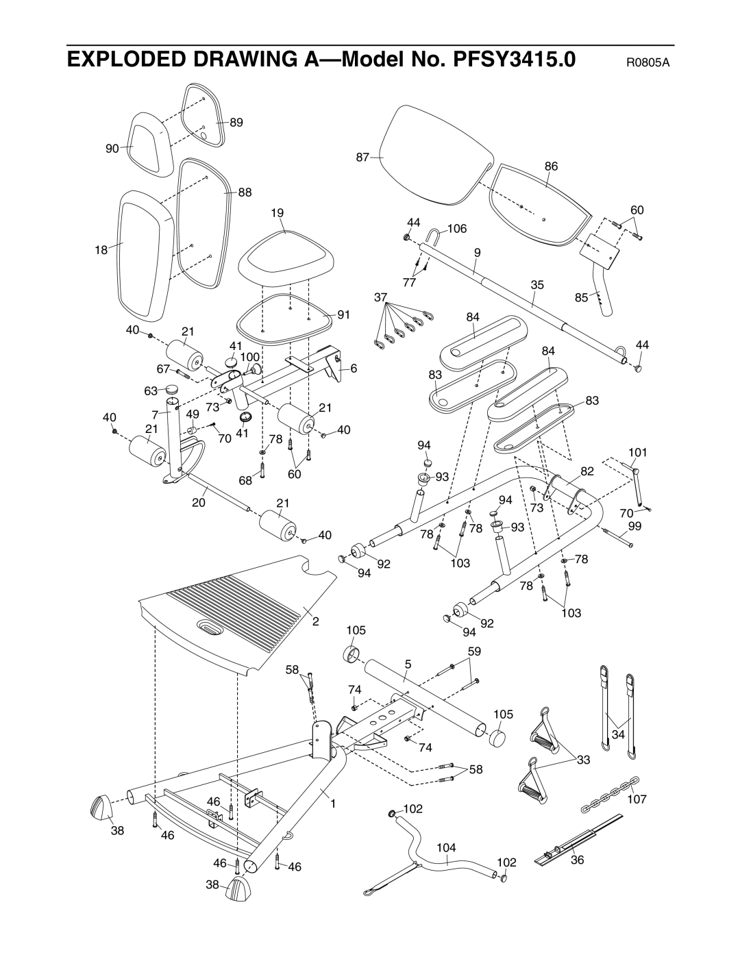 ProForm PFSY3415.0 user manual R0805A 