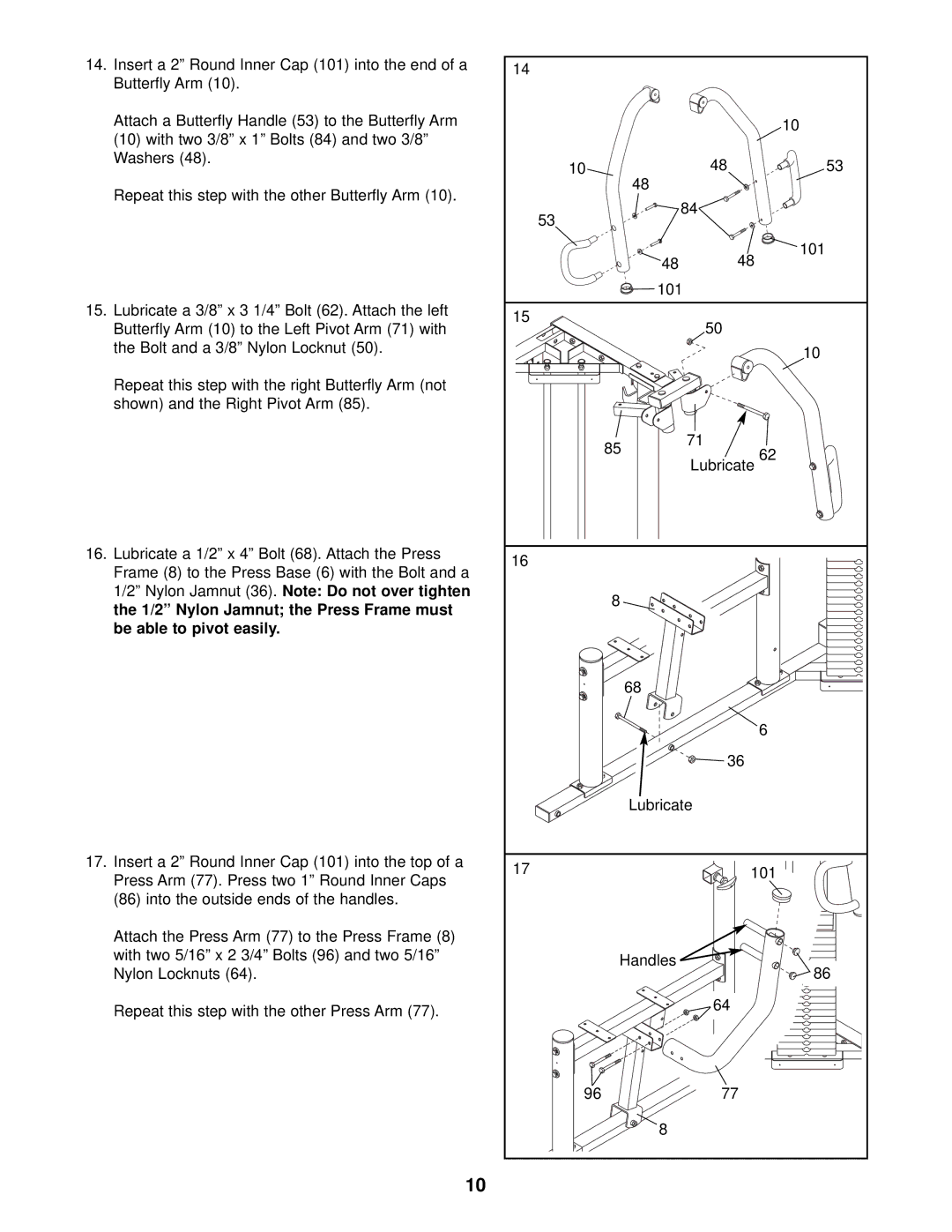 ProForm PFSY59001 user manual 