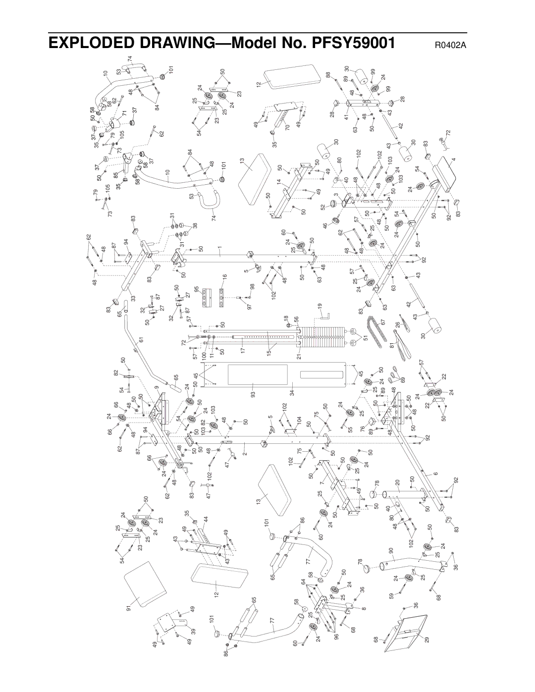 ProForm PFSY59001 user manual Exploded 