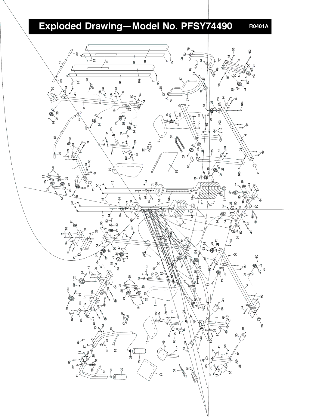 ProForm PFSY74490 user manual Exploded 