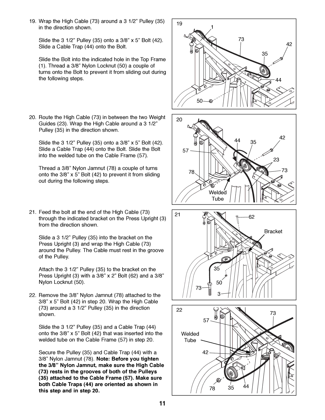 ProForm PFSY92080 manual Welded Tube Bracket 