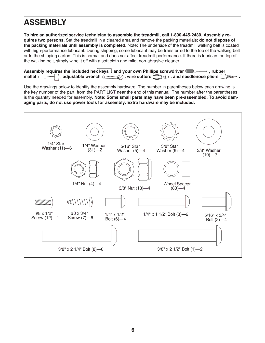 ProForm PFT39110.0 user manual Assembly 