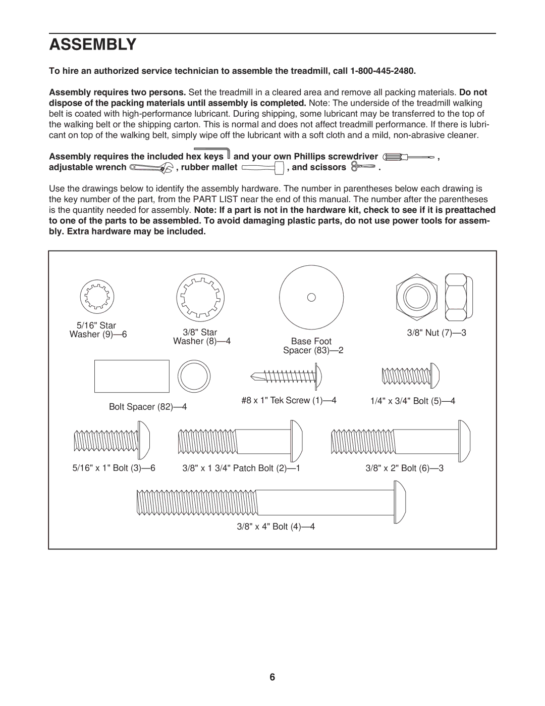 ProForm PFTL06009.0 user manual Assembly 