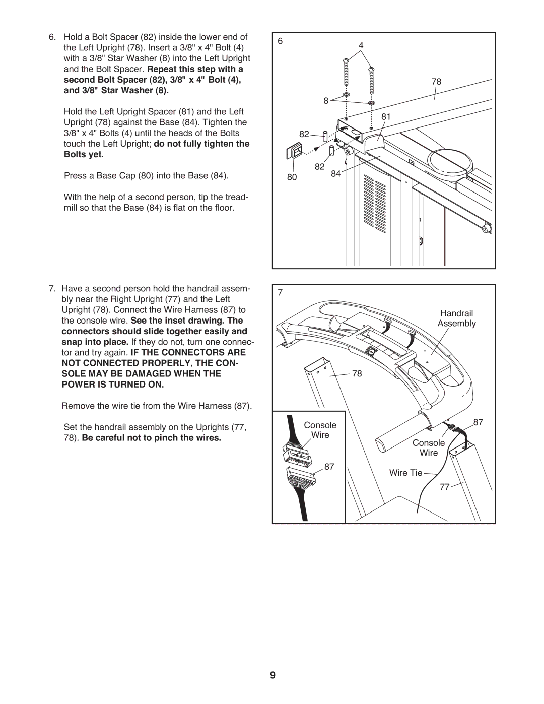 ProForm PFTL06009.0 user manual Bolts yet 