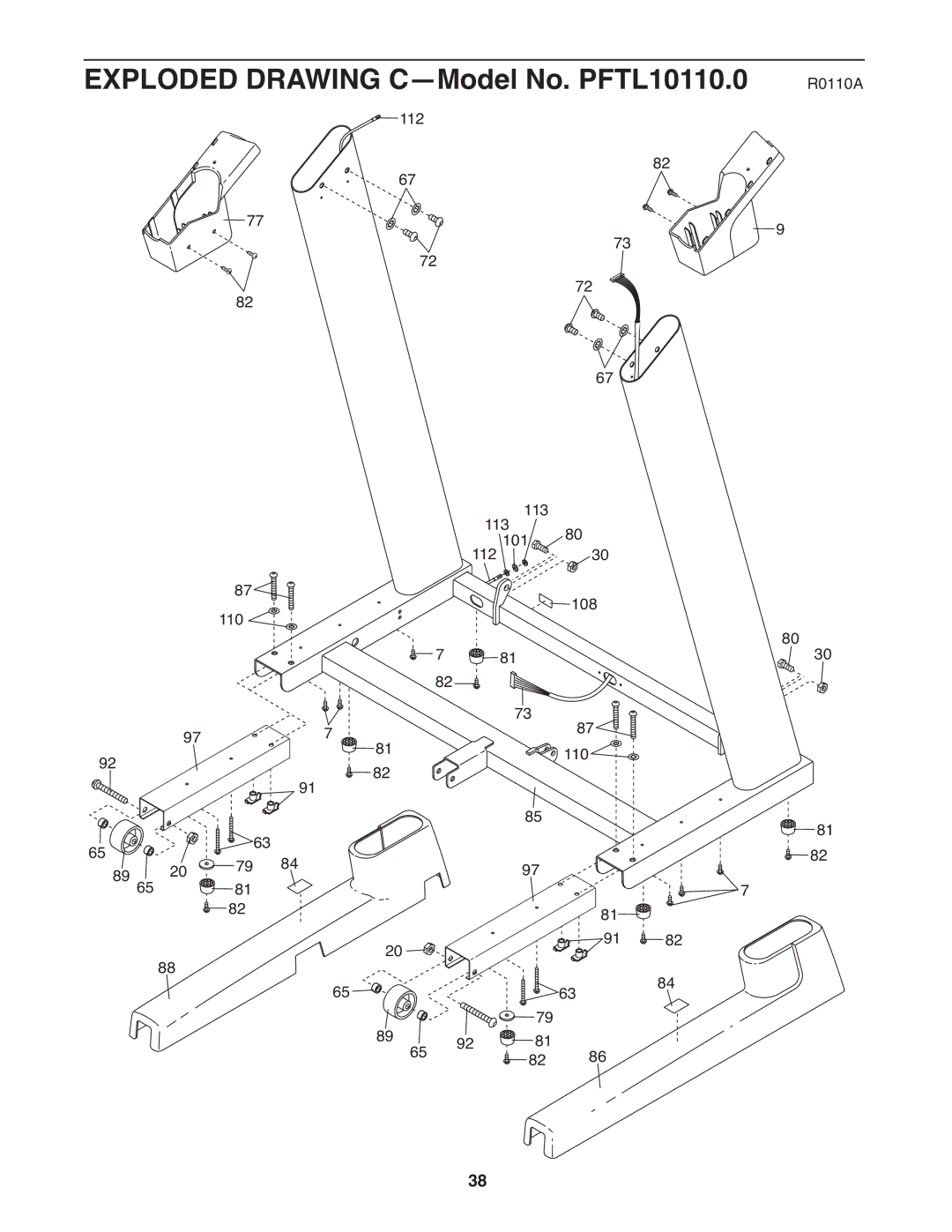 ProForm pftl101110.0 user manual Exploded Drawing C-Model No. PFTL10110.0 