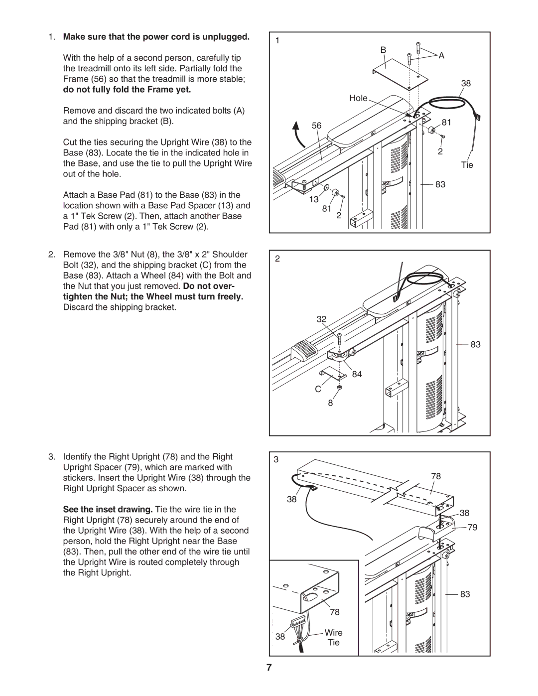 ProForm PFTL12007.0 user manual Make sure that the power cord is unplugged 