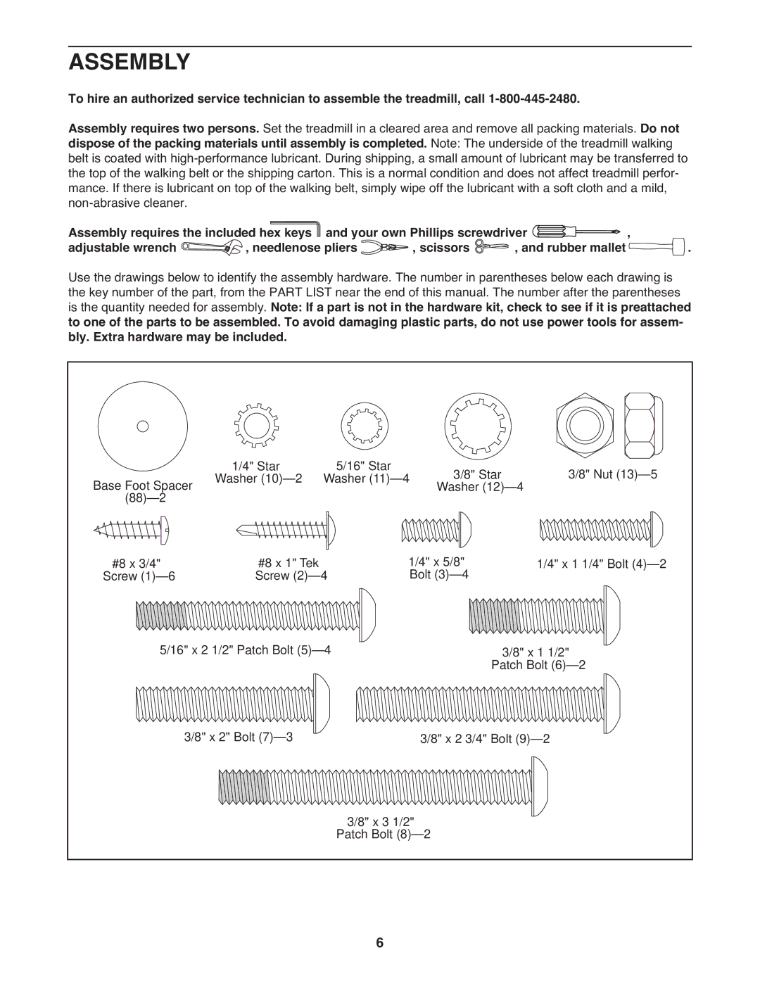 ProForm PFTL12008.0 user manual Assembly 