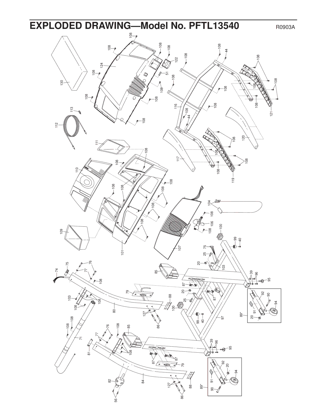 ProForm PFTL13540 user manual Exploded 