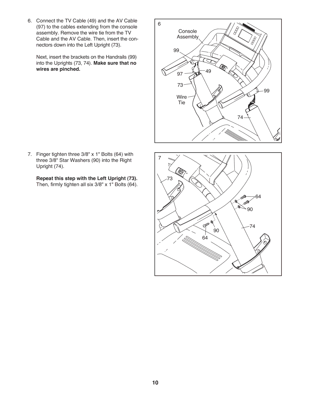 ProForm PFTL14008.0 user manual Console Assembly Wire Tie 