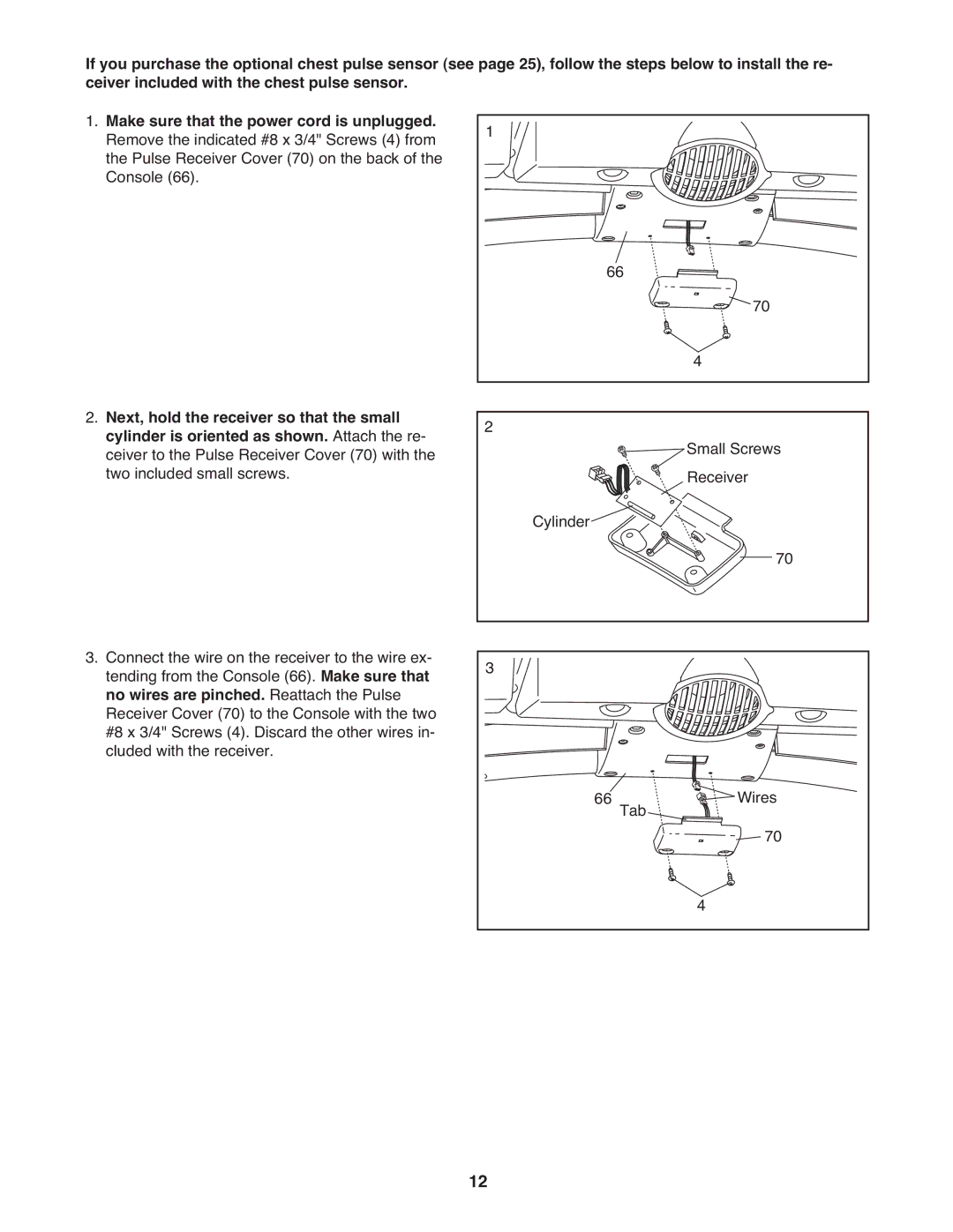 ProForm PFTL14008.0 user manual Small Screws 