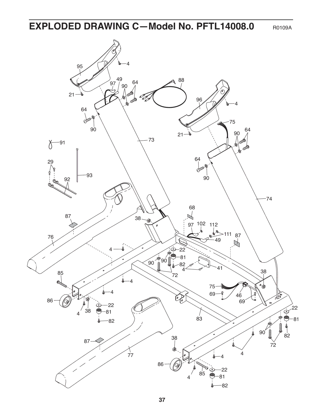 ProForm user manual Exploded Drawing C-Model No. PFTL14008.0 R0109A 