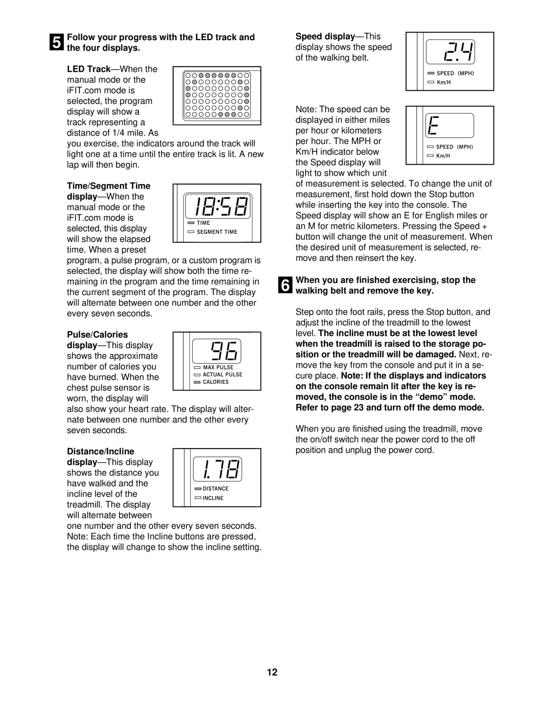 ProForm PFTL14923 user manual Time/Segment Time, Pulse/Calories, Distance/Incline 