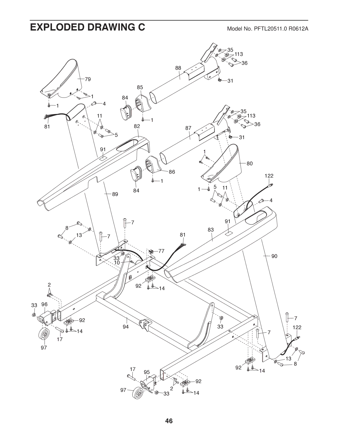 ProForm PFTL20511.0 user manual Exploded Drawing C 