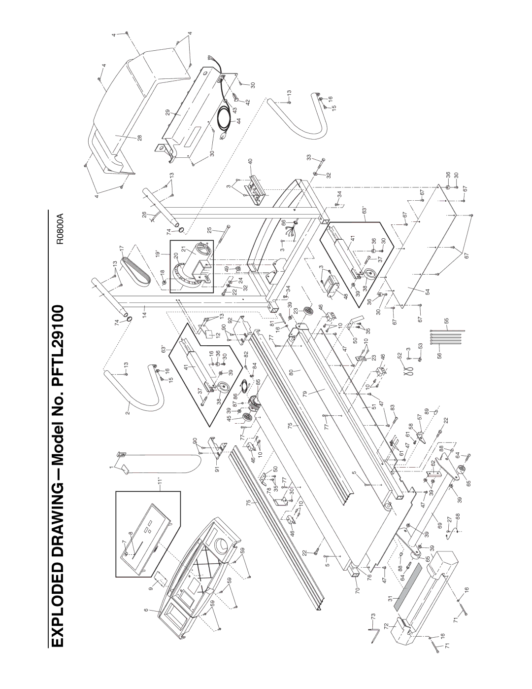 ProForm user manual Exploded DRAWINGÑModel No. PFTL29100 