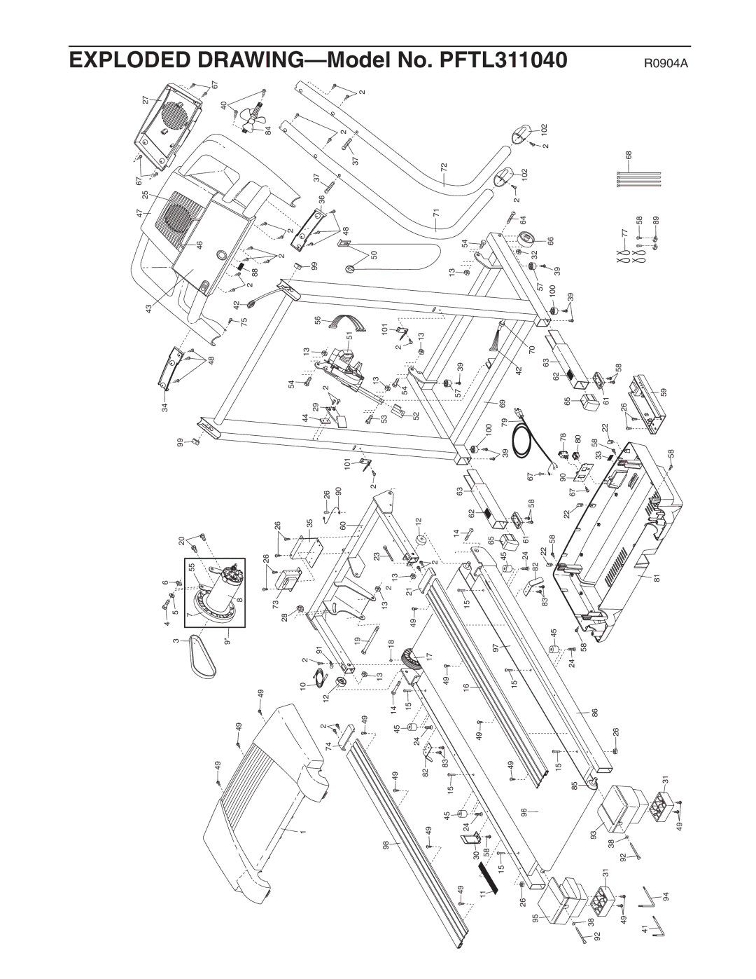 ProForm PFTL311040 user manual Drawing 