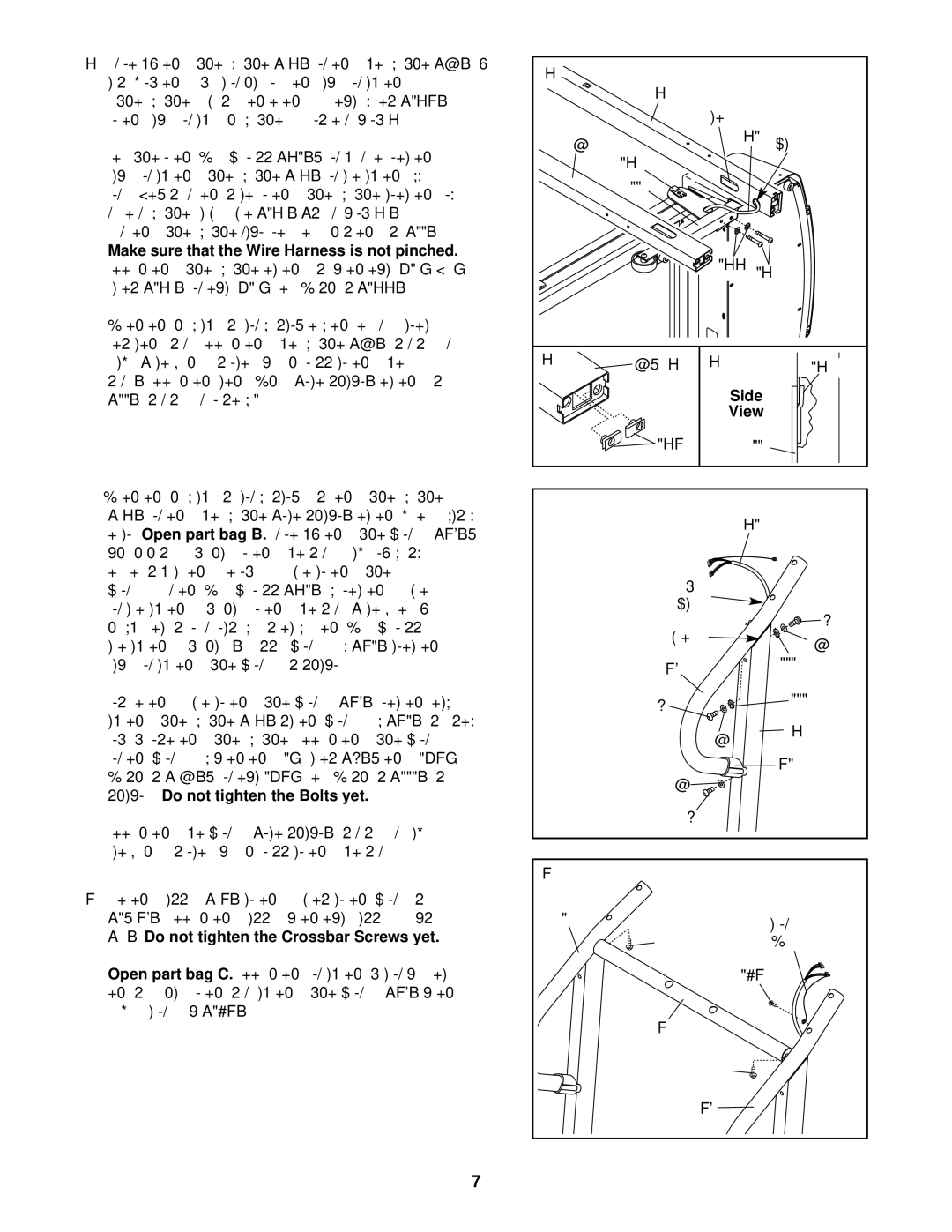 ProForm PFTL31130 user manual Side View 