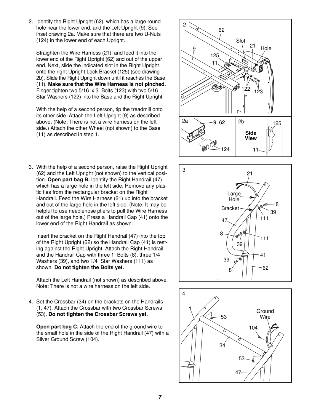 ProForm PFTL312040 user manual Side View 