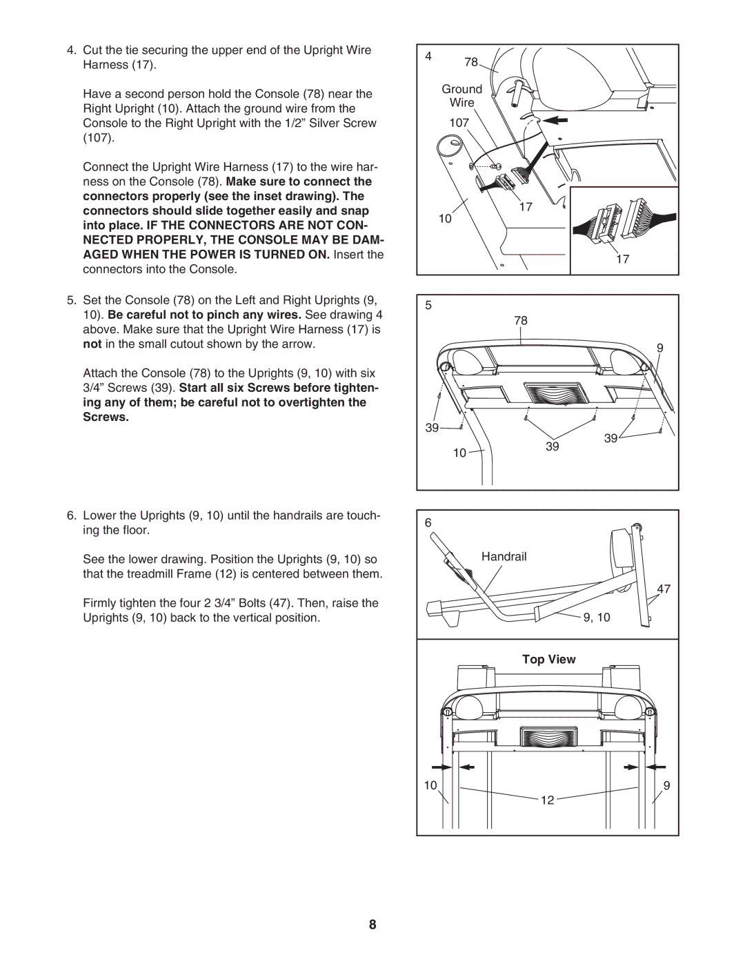 ProForm PFTL31304.0 user manual Top View 