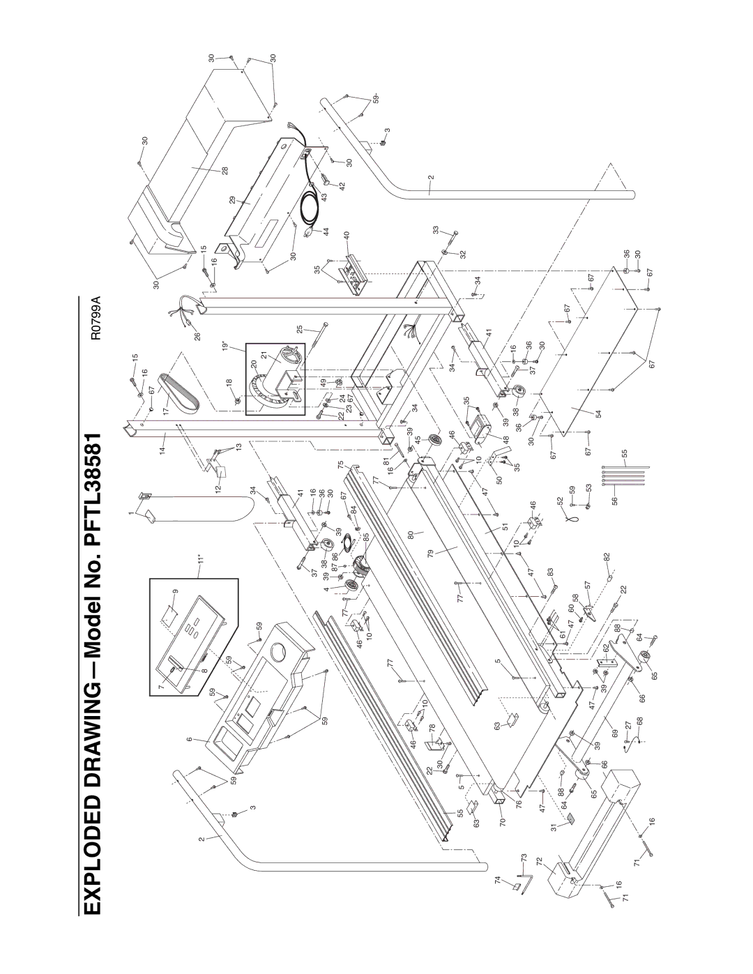 ProForm user manual Exploded DRAWINGÑModel No. PFTL38581 