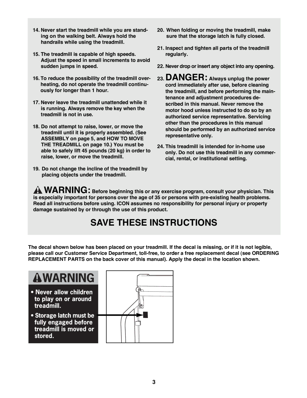 ProForm PFTL38581 user manual 