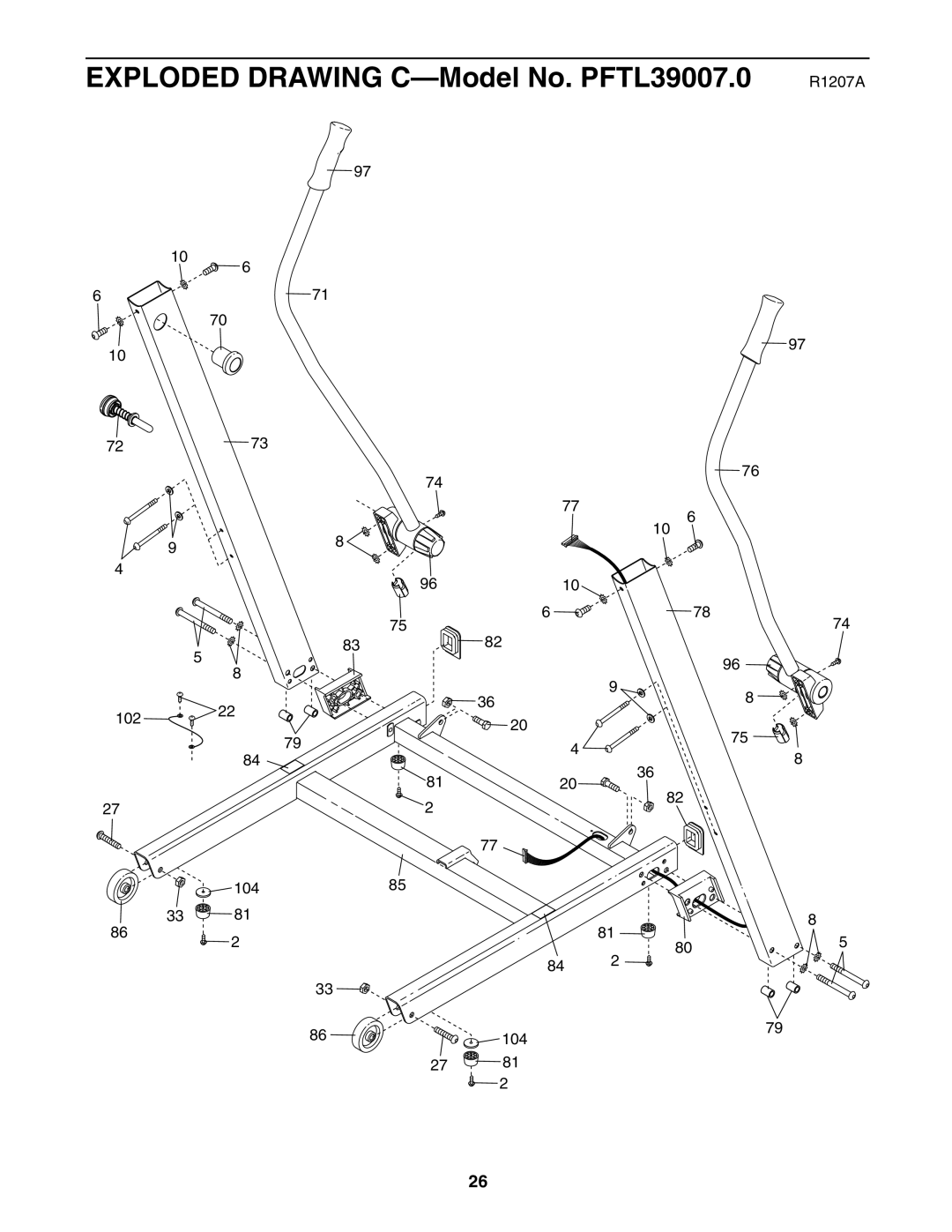 ProForm user manual Exploded Drawing C-Model No. PFTL39007.0 R1207A 