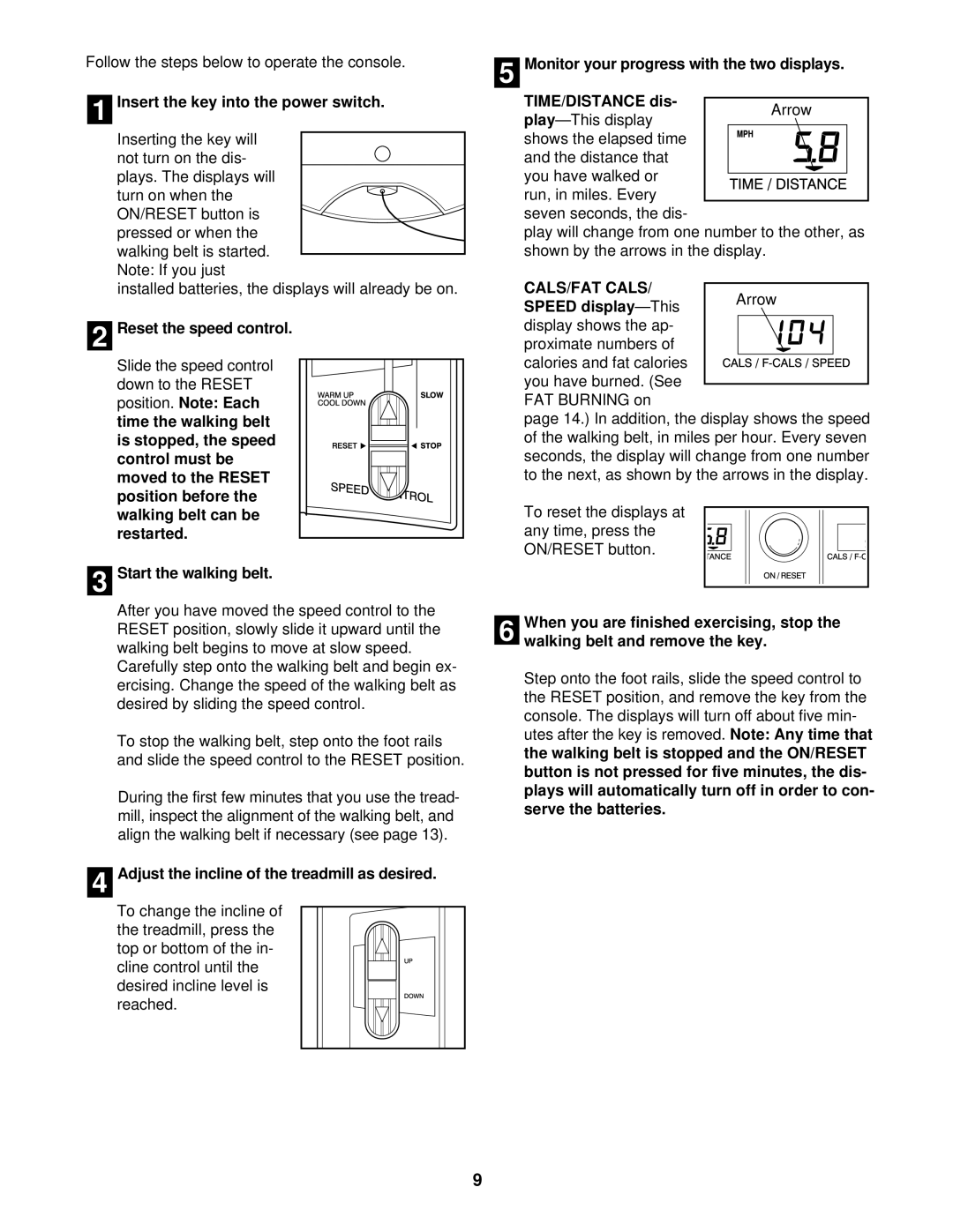 ProForm PFTL39710 user manual CALS/FAT Cals 