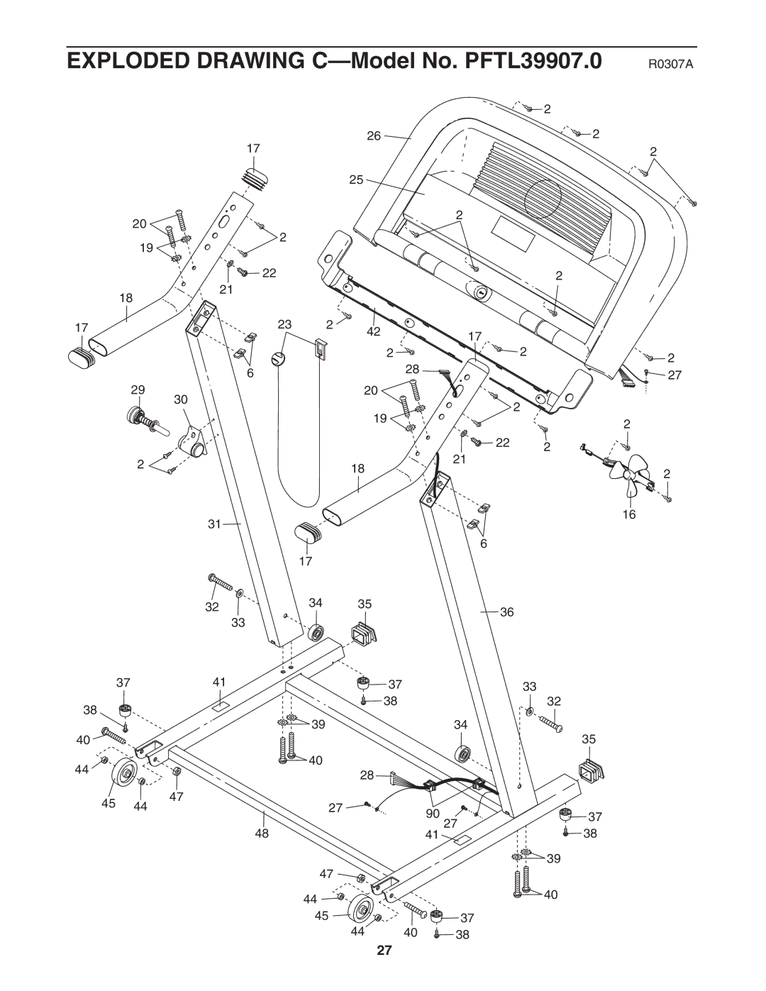 ProForm user manual Exploded Drawing C-Model No. PFTL39907.0 R0307A 